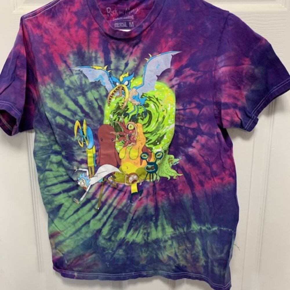 WOMENS TYE -DYE RICK & MORTY TEE